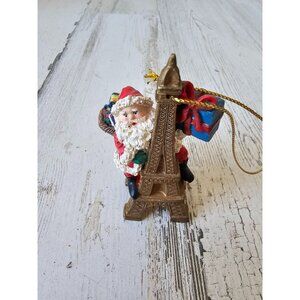 Efsa Santa Paris Eiffel‎ Tower ornament present as is Xmas tree